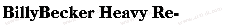 BillyBecker Heavy Re字体转换